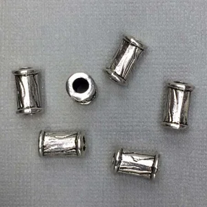 Sterling Silver  Barrel Spacer Beads  (1)