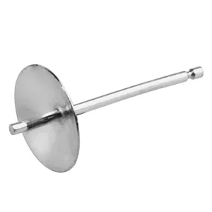 Sterling Silver Cup Peg Post 3mm, Pack of 2