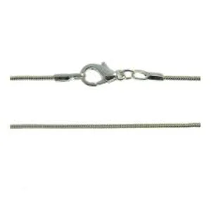 16 INCH  (400 mm)  SILVER PLATED SNAKE CHAIN, 1.5 mm.