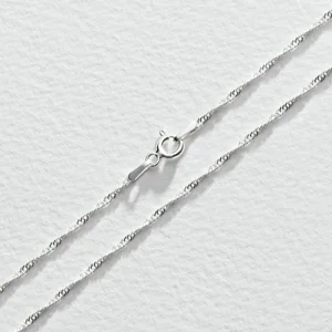 18 Inch Sterling Silver Singapore Chain, 1.5 mm