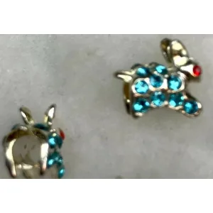 Beautiful European Rabbit Charms, Grade A Rhinestones, 17mm, 5mm hole,