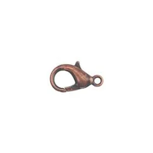Lobster Clasps  Antiqued Copper, 12 x 6 mm  (5)