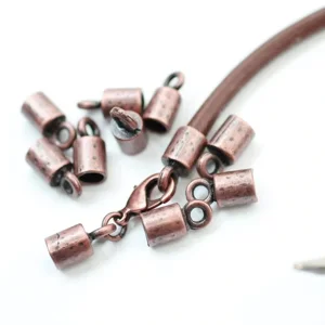 2 mm Antique Copper End Caps:(4)