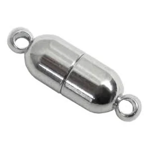 16x6mm Rhodium Color Strong Magnetic Clasps for DIY Necklace Bracelet (1)