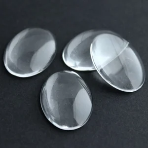 Oval Clear Glass Cabochons 24.5  mm x 18 mm (1)