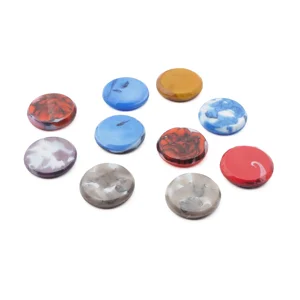 MIXED SIZES Multicolor Perlized Glass Cabochons  5.5 - 13 mm   (25)