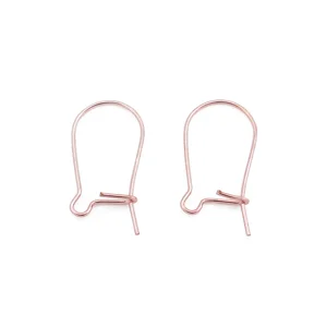 Rose Gold Filled Kidney Ear Wire 16 x 8 mm  (2)