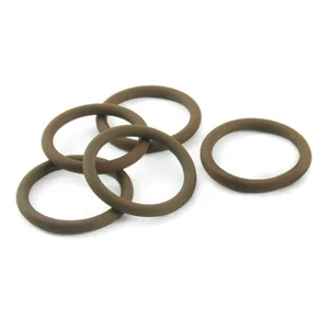 Brown Color Oval O Ring, 6 mm  (20)
