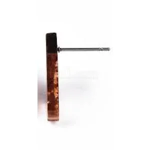 Earring Posts Bronze Off Center Pin. 21 mm (2)