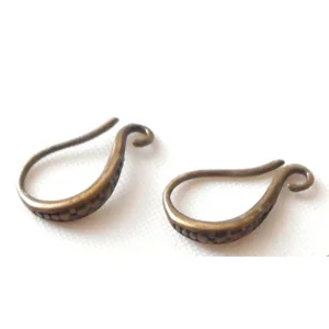 Bronze tone French Earring Hooks-, 10 mm (2)