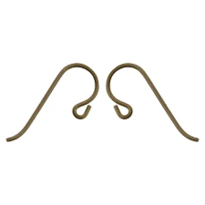French Hook Ear Wire-Brass- 20 mm  (4)