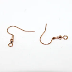 French  hook earwires, gold plated 22mm,