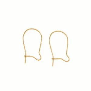 Gold Filled Kidney Ear Wire Findings (15mm) (2)