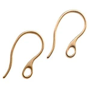 Ear Wire FLAT 20 x 11 mm Gold Plated