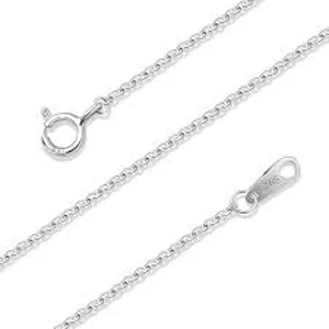 16 inch Silver Plate | Cable Chain 1 mm