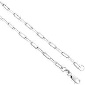 16 inch Silver Plated  Krinkle Chain, with lobster clasp, 2 mm