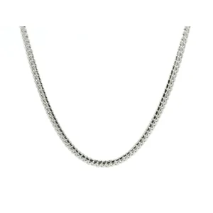 18 Inch ,Silver-Plated Bead and Bar Chain, with lobster clasp, 1.5 mm