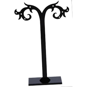 Acrylic Earring Holder Stands Black  5 cm x 10 cm,