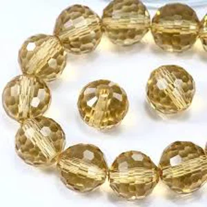 Round glass beads 7 mm champagne(   10)