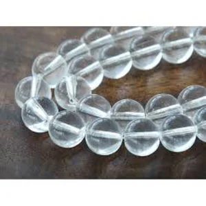 7mm   Glassl Round Beads clear (10)