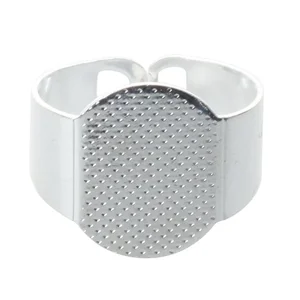 15 mm  silver tone ring blank (1)