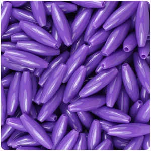 Acrylic Oval Beads , 27 x 6 mm. (2)