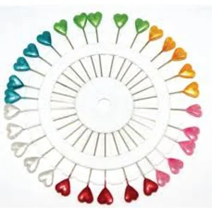 Heart Sewing Long Pins Pinwheel (30 pins) (1)