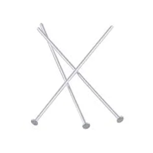 Flat Head Pins Headpin , silver tone 30 mm (20)
