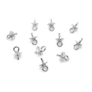 Sterling Silver Cup and Peg Drop 3 mm (10)