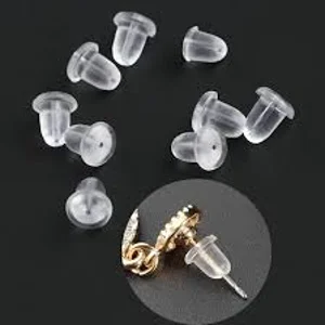 Silicone Earring Backs 4 mm  (6)