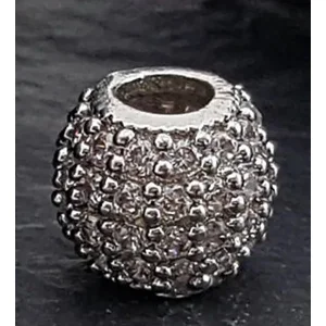 Clear Rhinestone Beads   10 x 8 mm  (2)