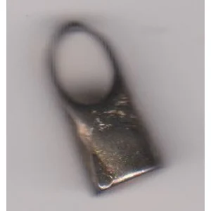 Cord end, stainless, glue-in end 7 x 16 mm, 1 pcs.