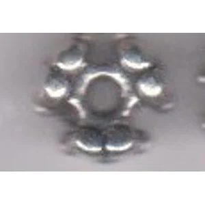 6*x 4mm Tibetan Silver Bead Spacer  (6)