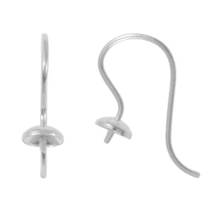 Earrings Fish Hooks 15 x 6 mm with Pin   1 pair