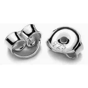Sterling Silver Ear Locking Earring Backs , 4 mm  (4)