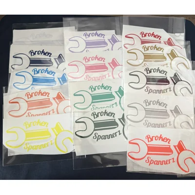 Broken Spannerz Car Decal Medium