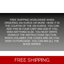 FREE SHIPPING WHEN ORDERING 250 EUROS OR MORE