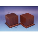 TWO Wooden varnished bases Light Brown (PADUK)