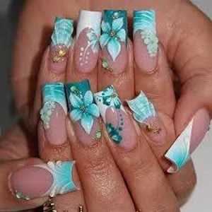 latina nails french tip with butterflies press on set