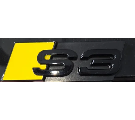 S3 GRILL BADGE YELLOW 70mm x 22mm