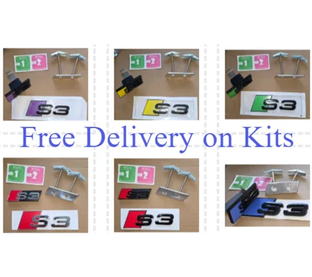 S3 Grill + Rear Badge + Aluminium Mount Kit Bolt on
