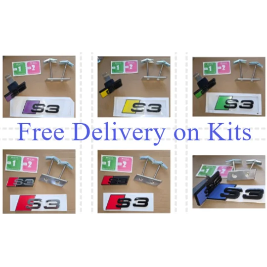 S3 Grill + Rear Badge + Aluminium Mount Kit Bolt on