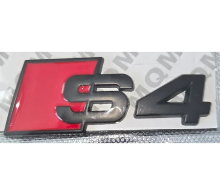 S4 REAR METAL BADGE RED 80mm x 30mm