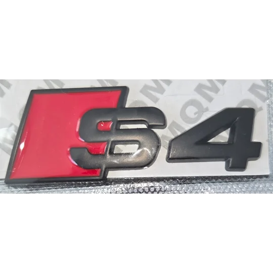 S4 REAR METAL BADGE RED 80mm x 30mm