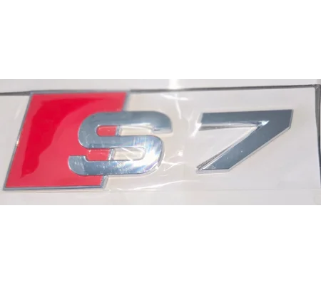 S7 REAR BADGE RED/SILVER 105mm x 38mm