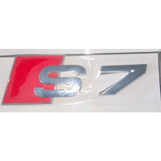 S7 REAR BADGE RED/SILVER 105mm x 38mm