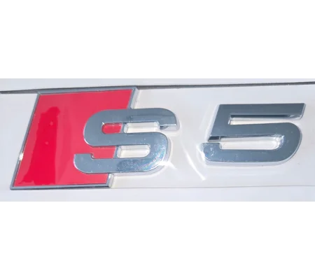 S5 REAR BADGE RED/SILVER 105mm x 38mm