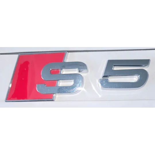 S5 REAR BADGE RED/SILVER 105mm x 38mm