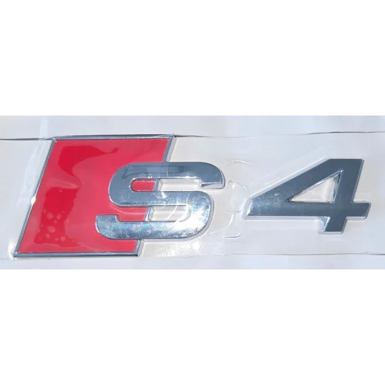 S4 REAR BADGE RED/SILVER 105mm x 38mm