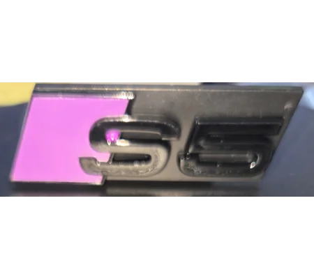 S5 GRILL BADGE PURPLE 70mm x 22mm